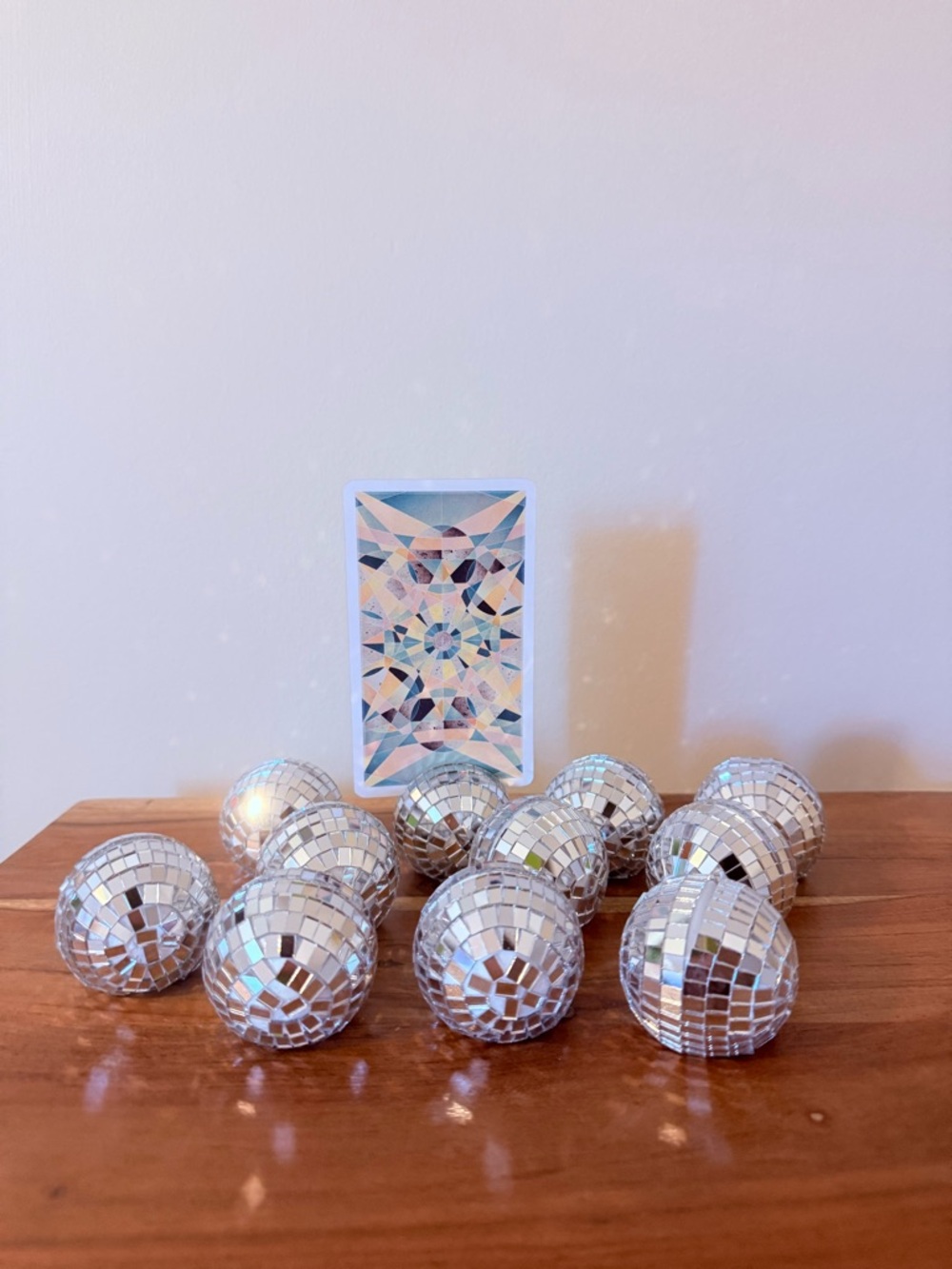 WEDDING • Set of 11 Mini Silver Disco Ball Table Number Holders